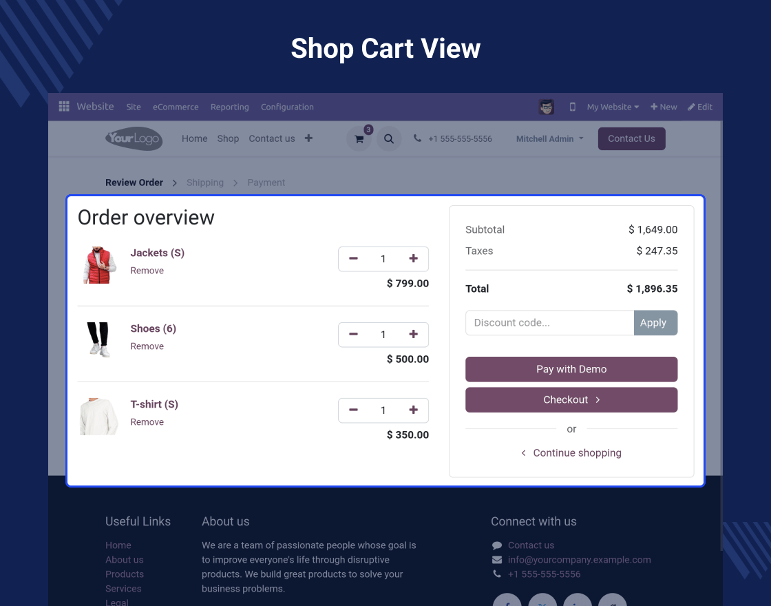 Odoo Website Shop the Look