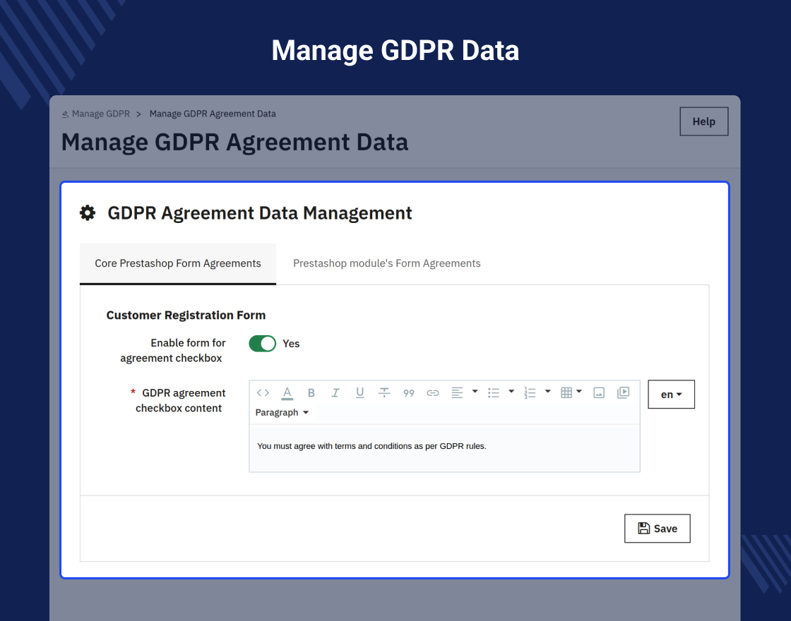 Prestashop GDPR Compliance | Data Protection & EU Cookie Law