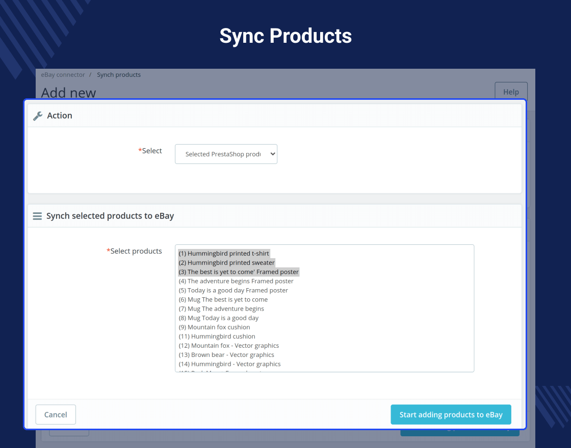 PrestaShop eBay Connector | Import/Export eBay Products