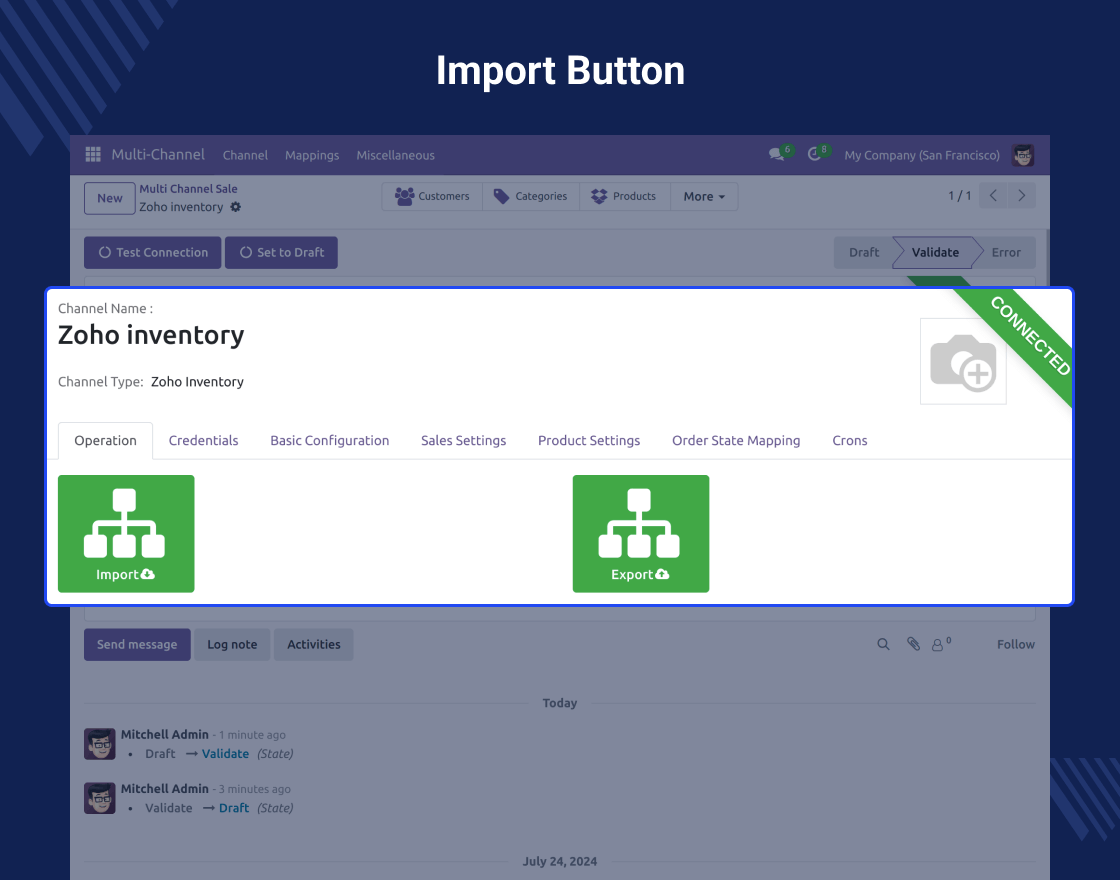 Odoo Zoho Inventory Connector