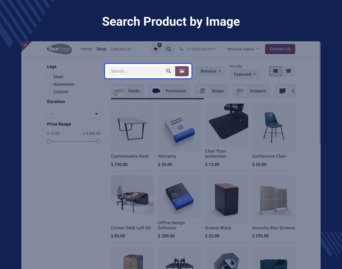 Odoo Website Product Image Search