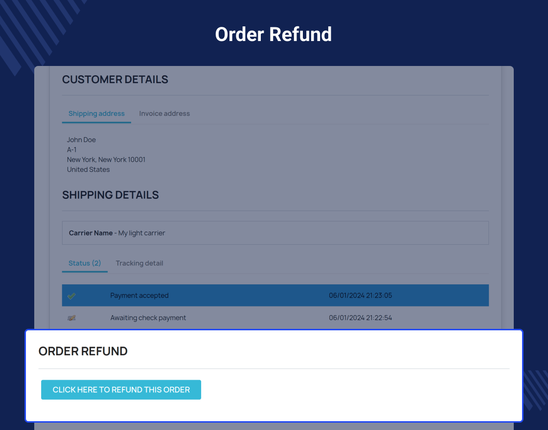 Prestashop Marketplace Order Refund