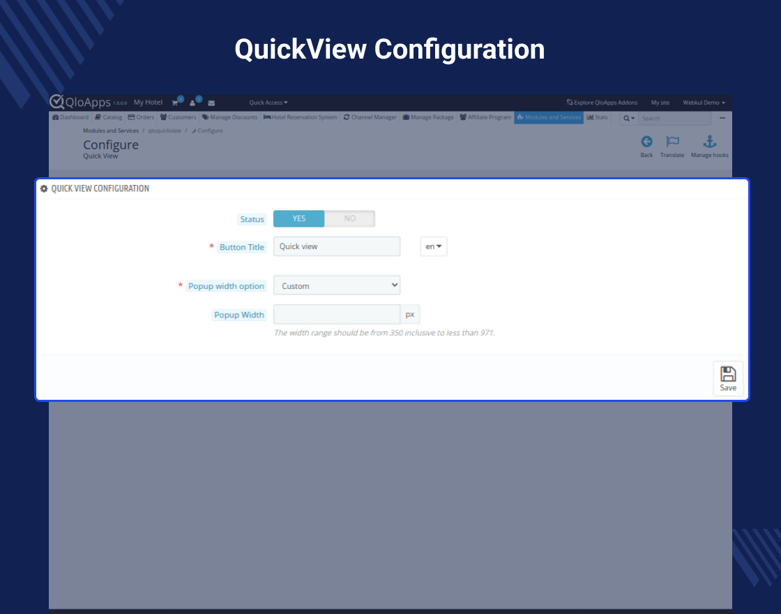 QloApps Quick View
