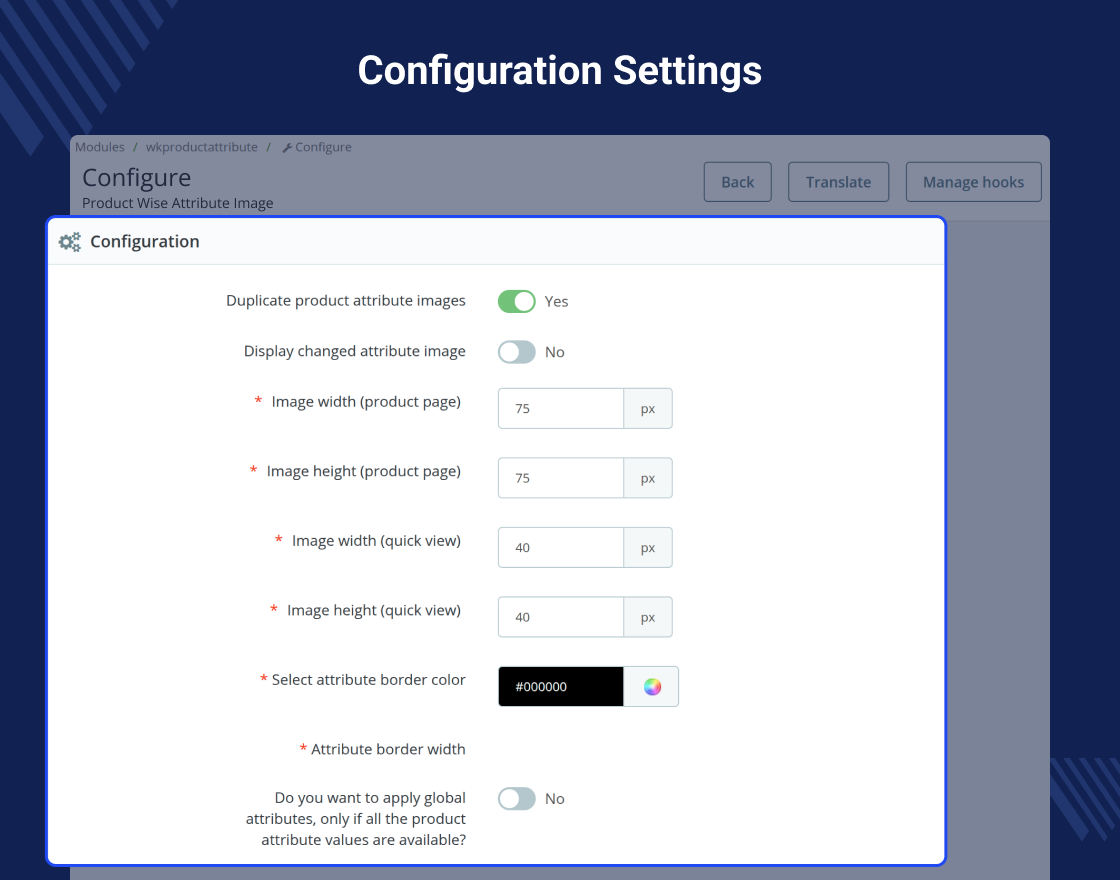 Prestashop Product Attribute Image