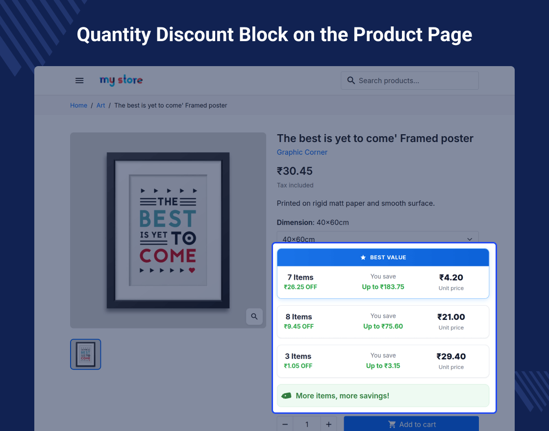 Prestashop Quantity Discount Block