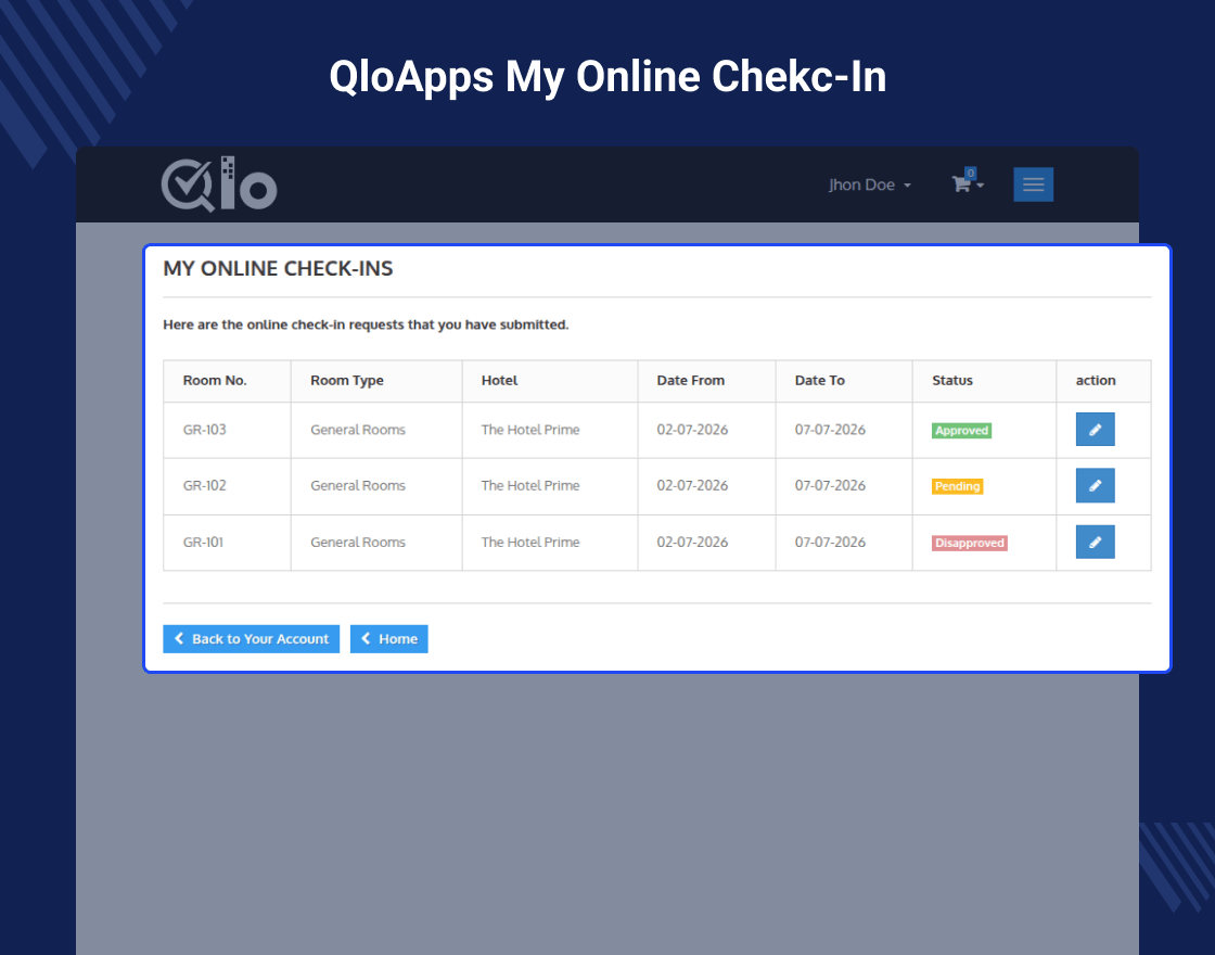 QloApps Online Check-in