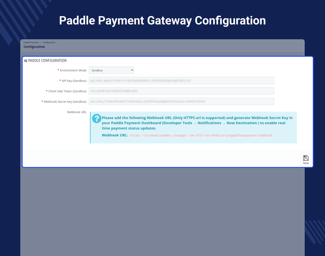 QloaApps Paddle Payment Gateway