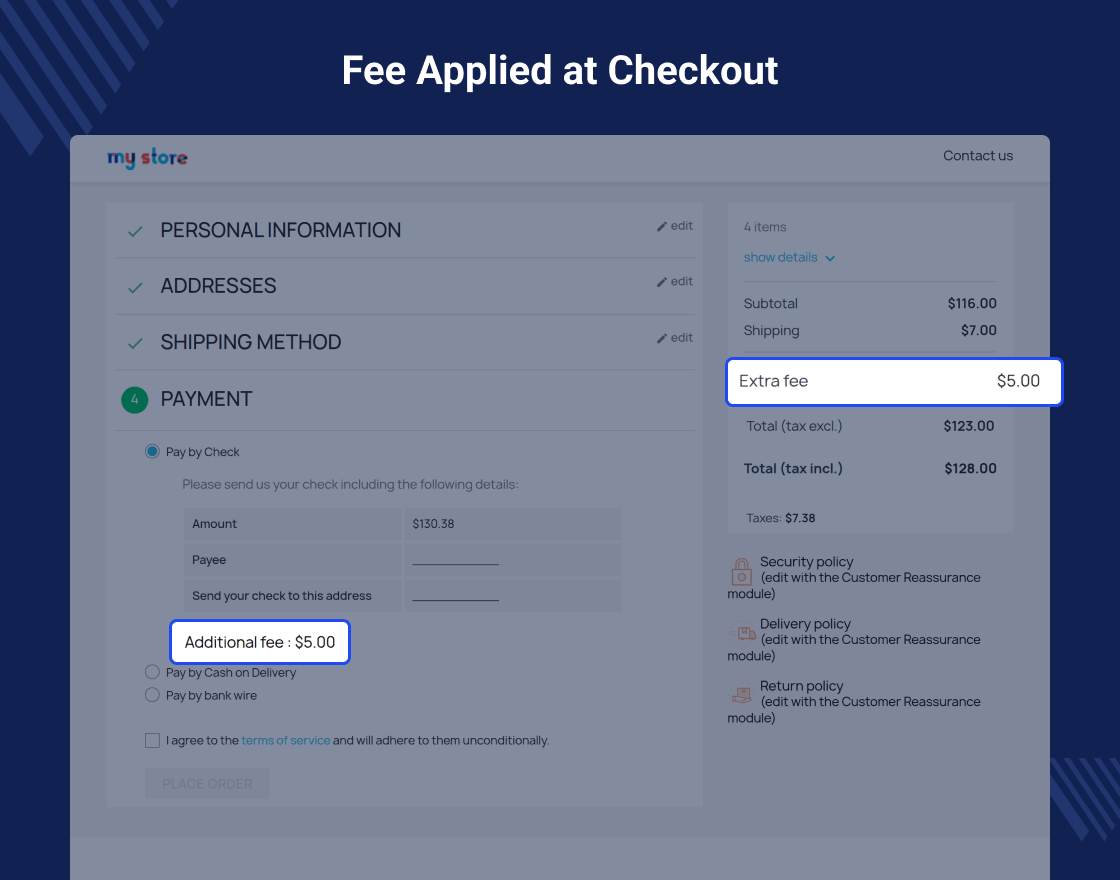 PrestaShop Payment Extra Fee/Discount