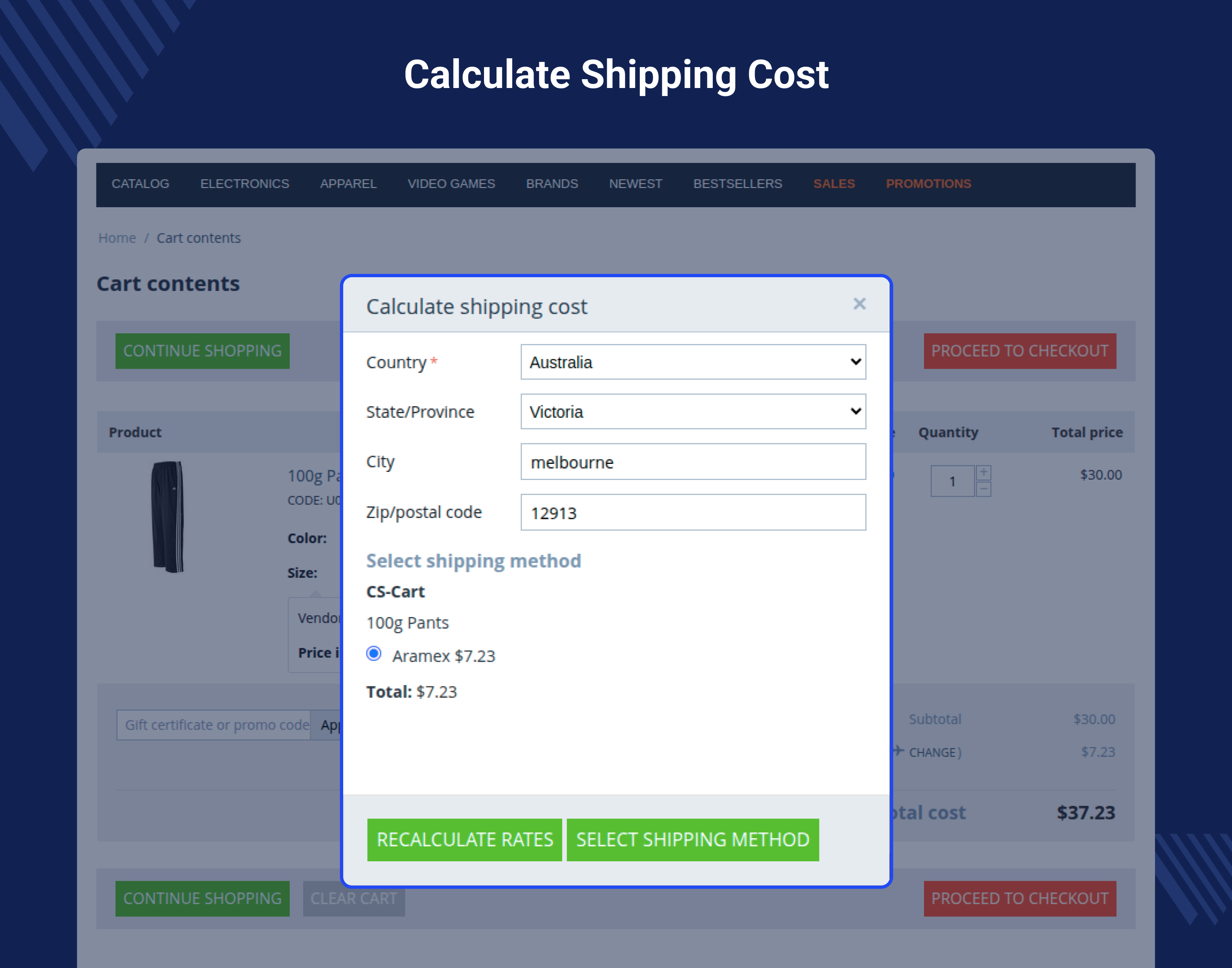 CS-Cart Aramex Connect Shipping