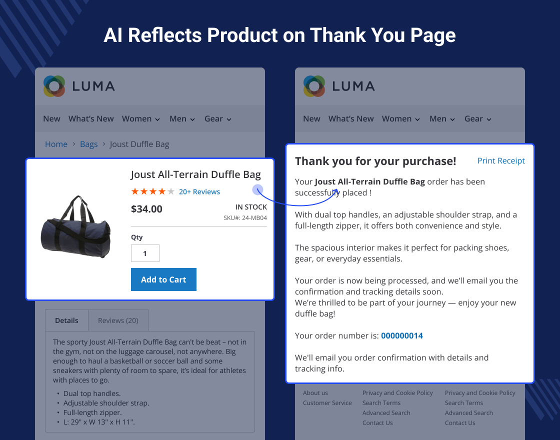 Magento 2 ChatGPT Checkout Message