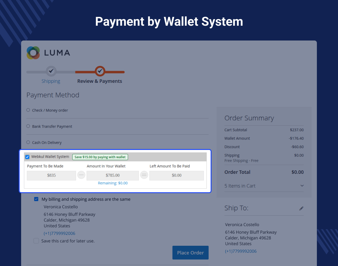 Magento 2 Wallet Extension