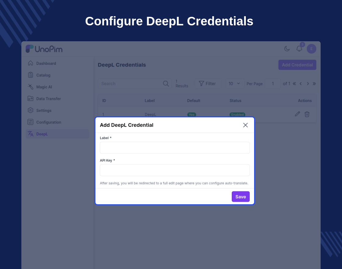 UnoPim DeepL Translation Module