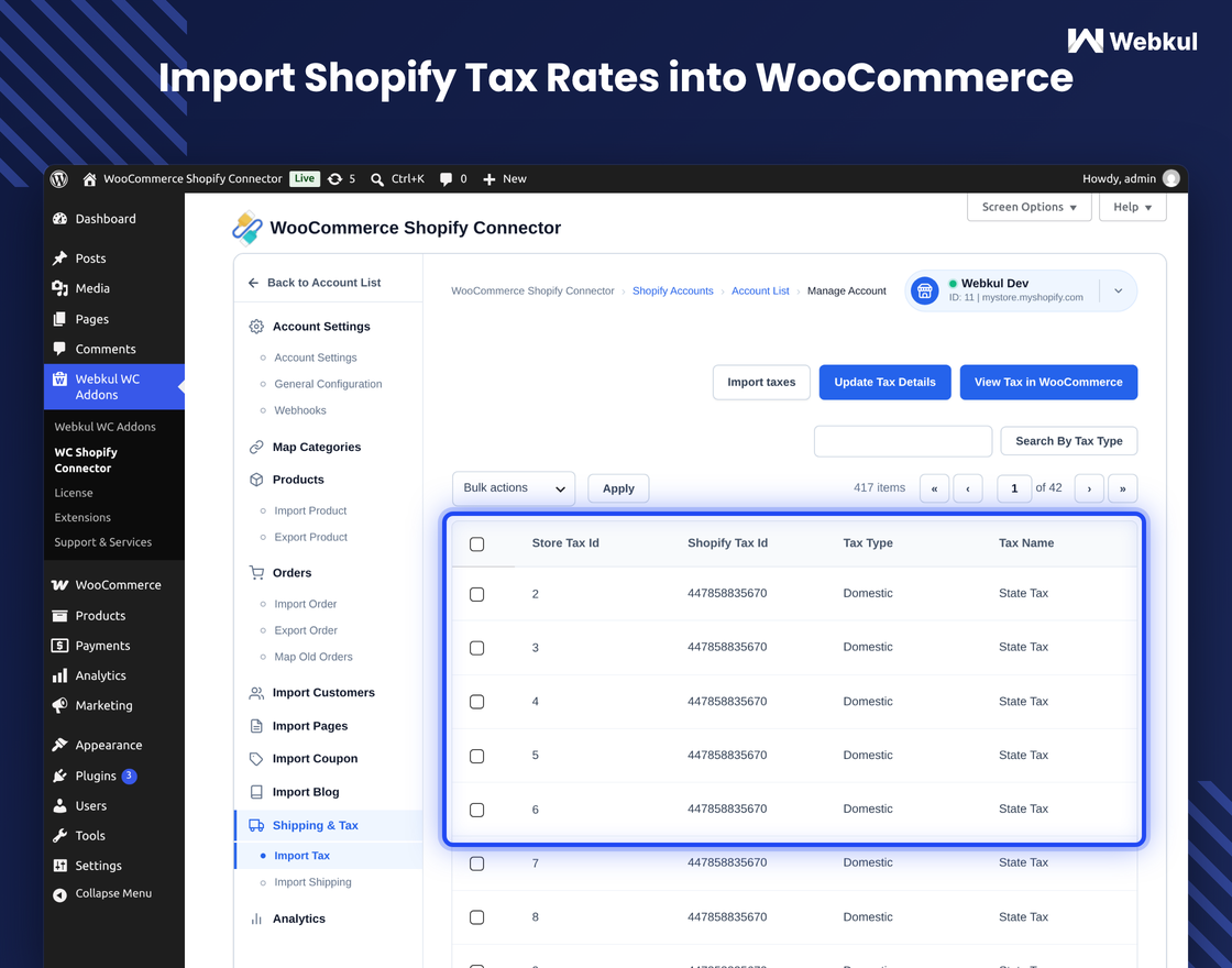Shopify Connector for WooCommerce