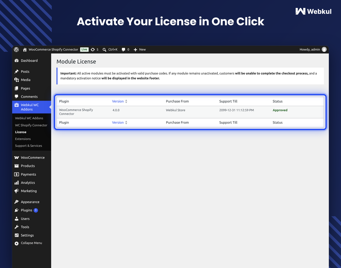 Shopify Connector for WooCommerce