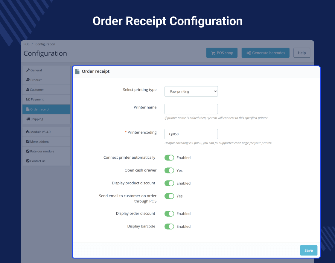 PrestaShop Point of Sale System (POS)