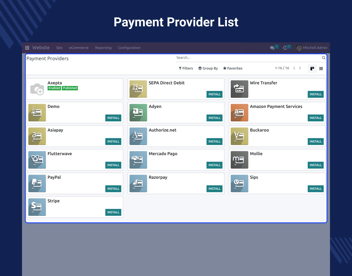 Odoo Website Axepta Payment Gateway