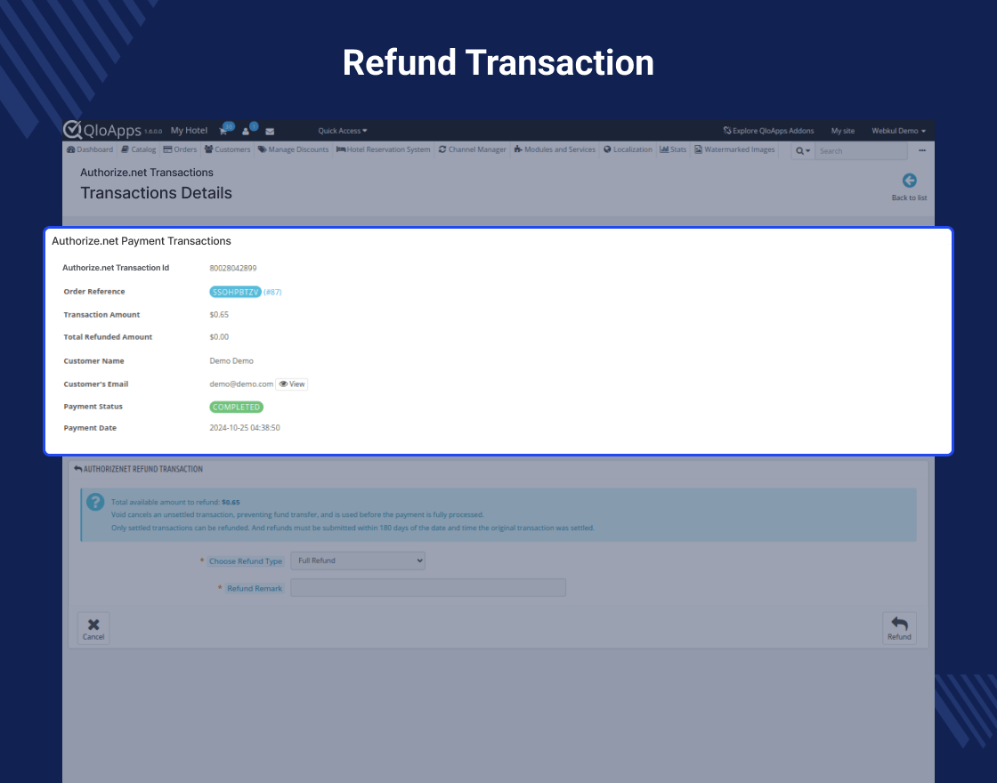 QloApps Authorize.net Payment Gateway