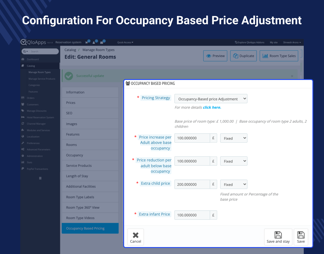 QloApps Occupancy Based Pricing