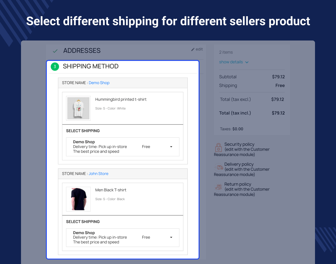 PrestaShop Marketplace Cart and Order Split
