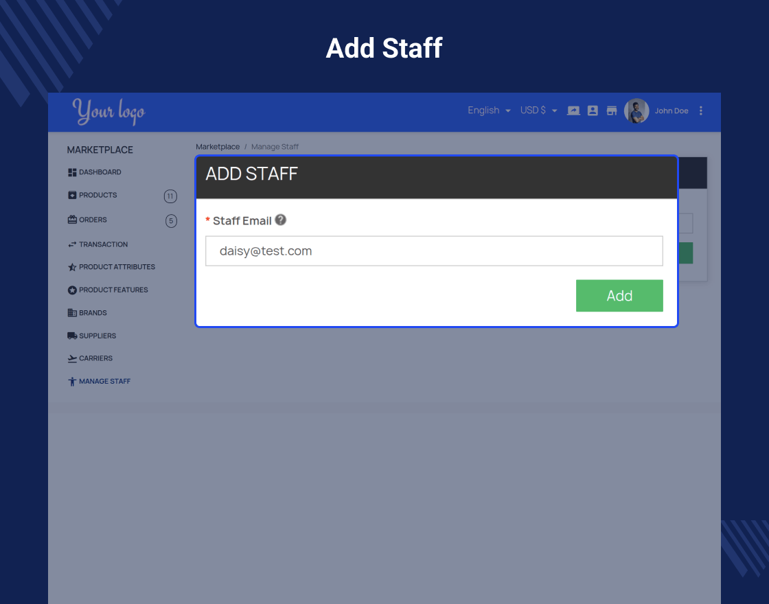 Prestashop Marketplace Seller Staff
