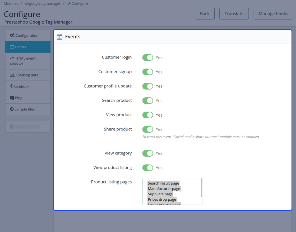 Prestashop Google Tag Manager