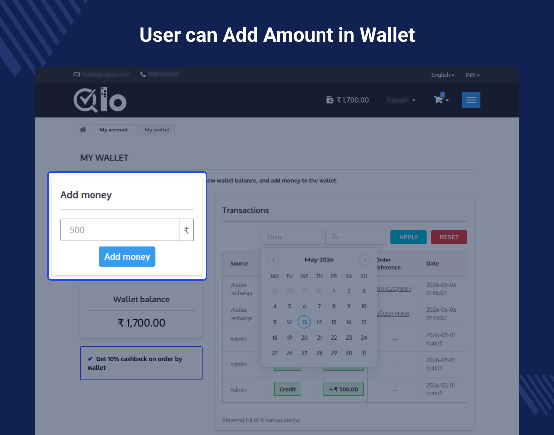 QloApps Customer Wallet