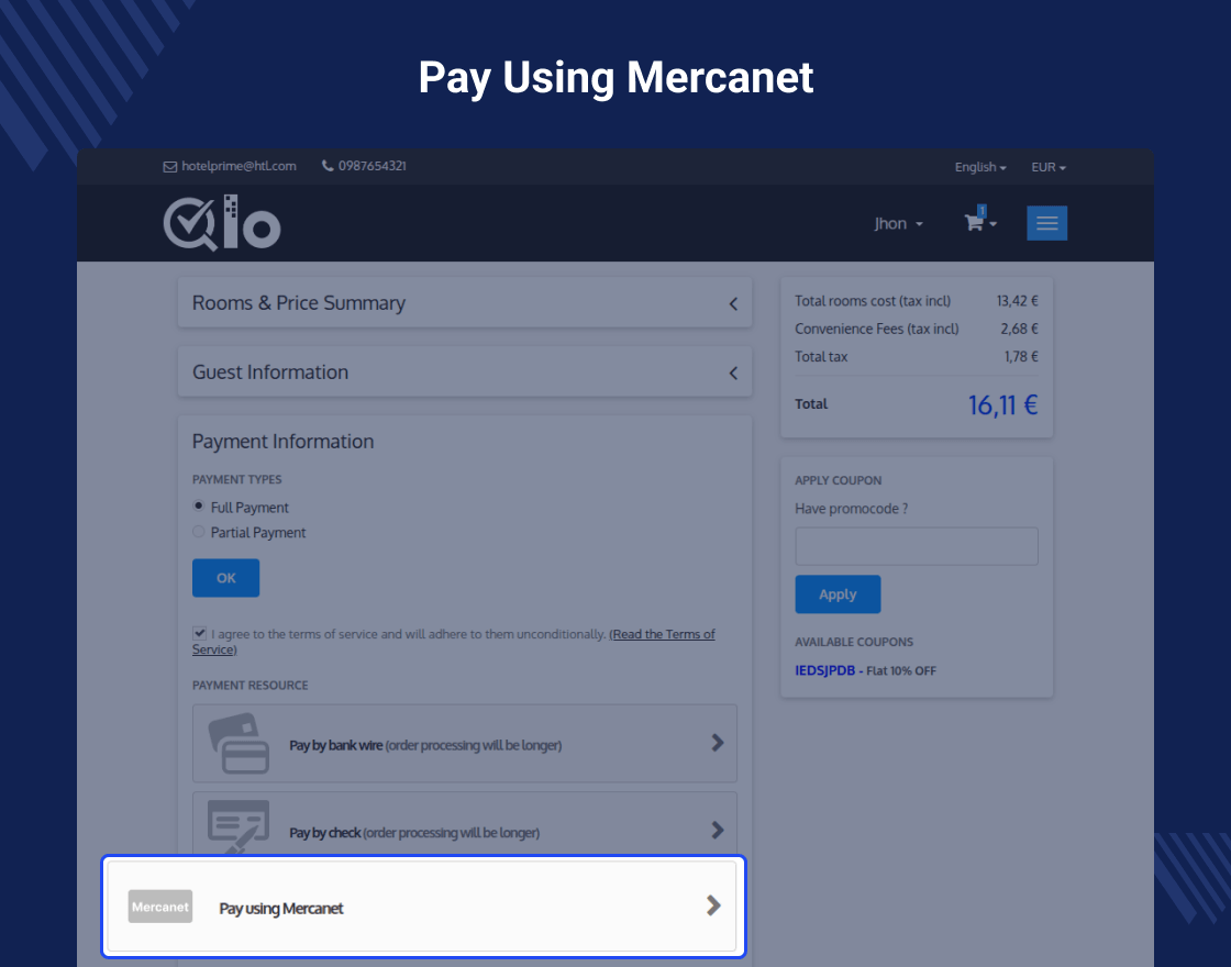 QloApps Mercanet Payment Gateway