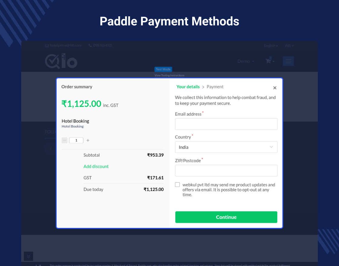QloaApps Paddle Payment Gateway