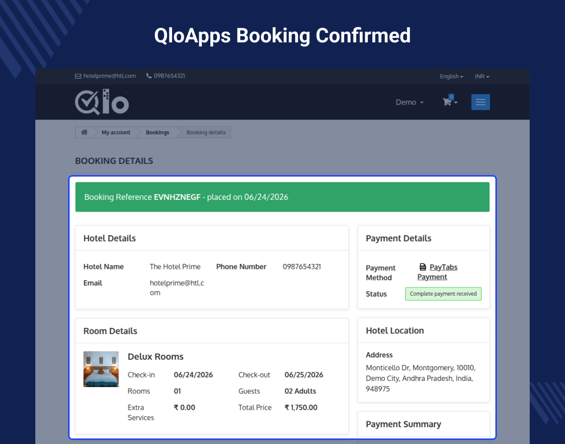QloApps PayTabs Payment Gateway