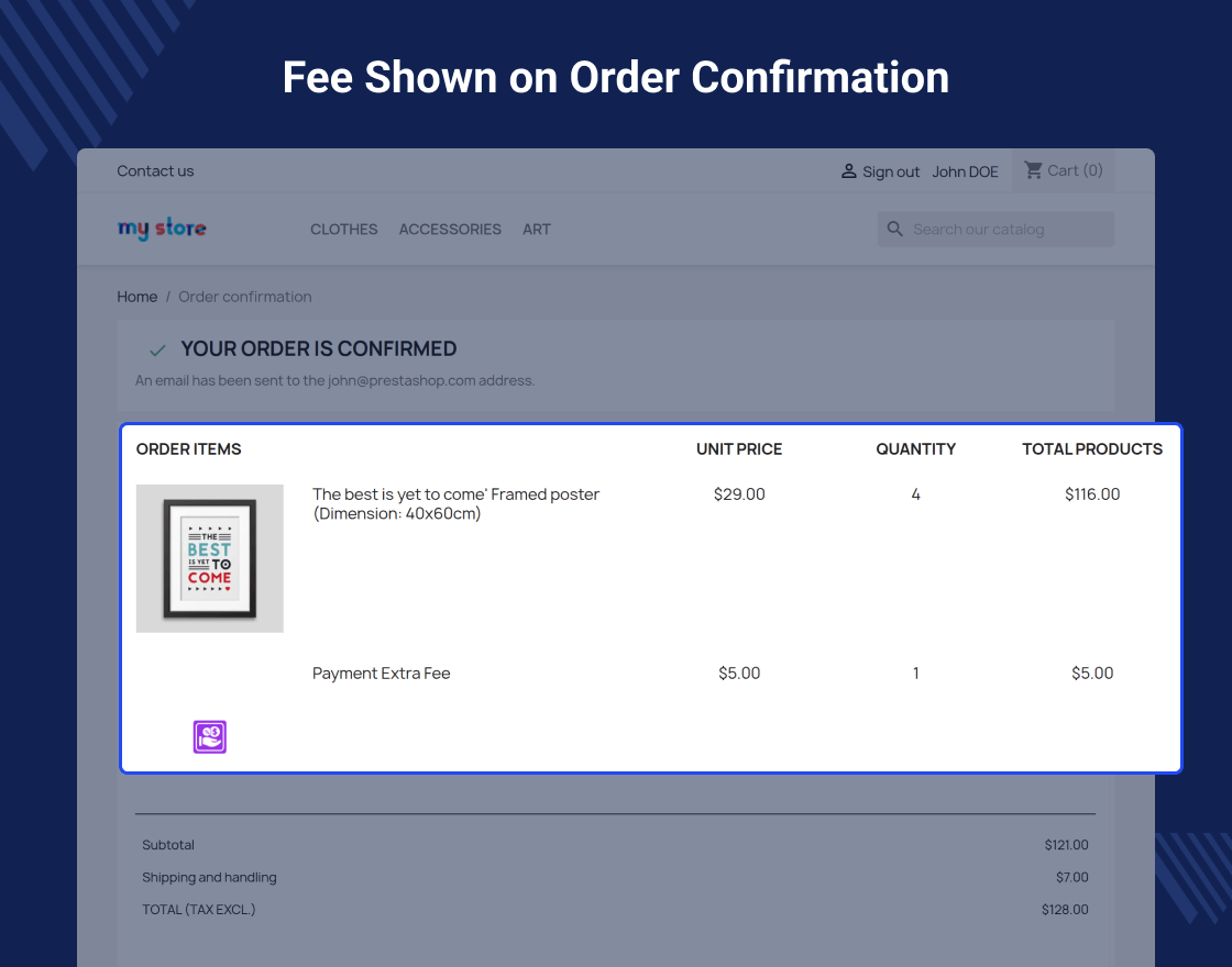 PrestaShop Payment Extra Fee/Discount