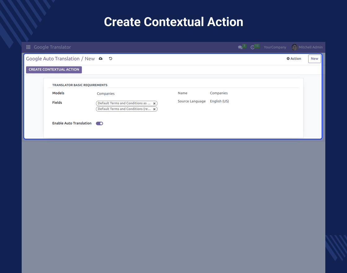 Odoo Google Auto Translator