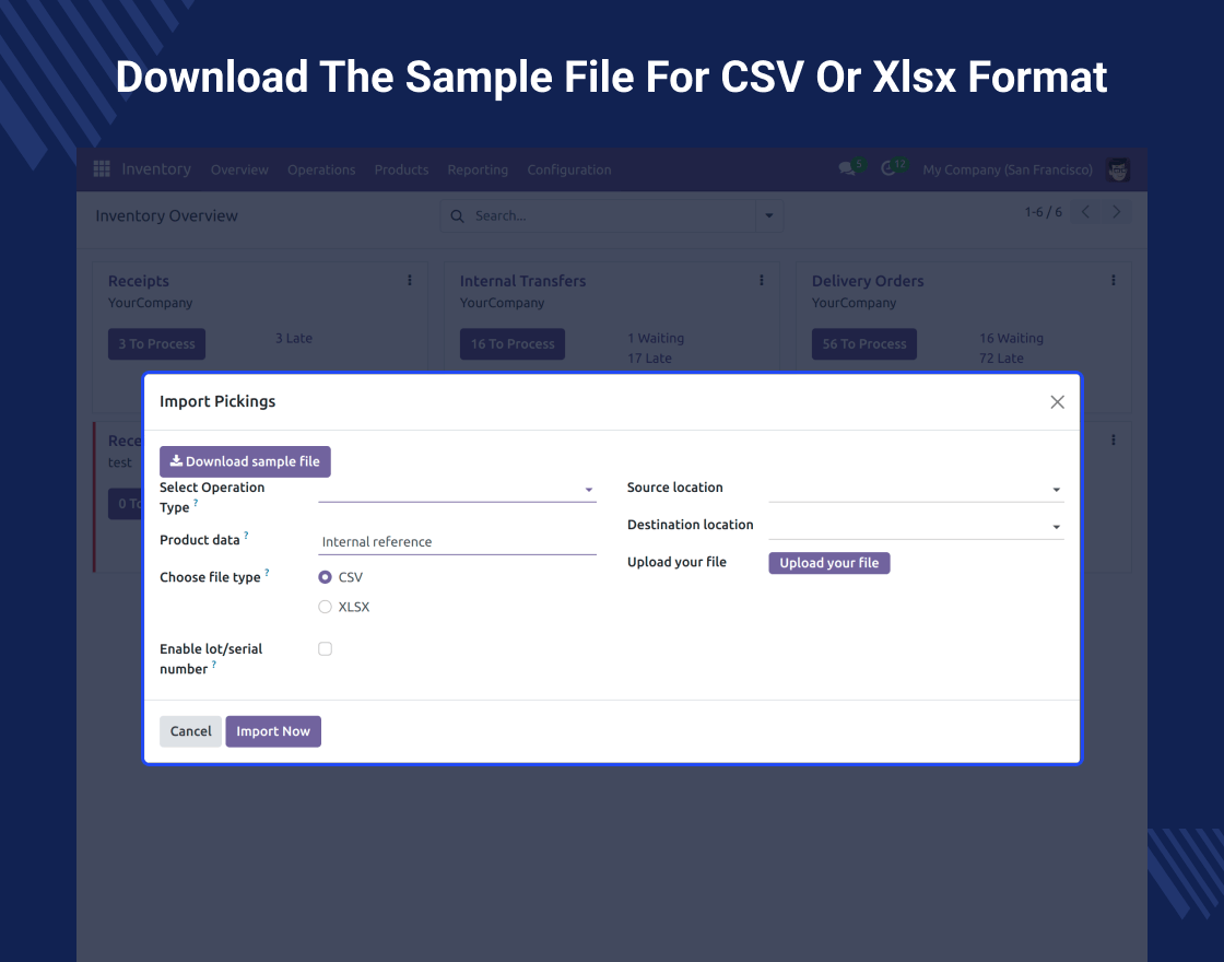 Odoo Advance Pickings Import