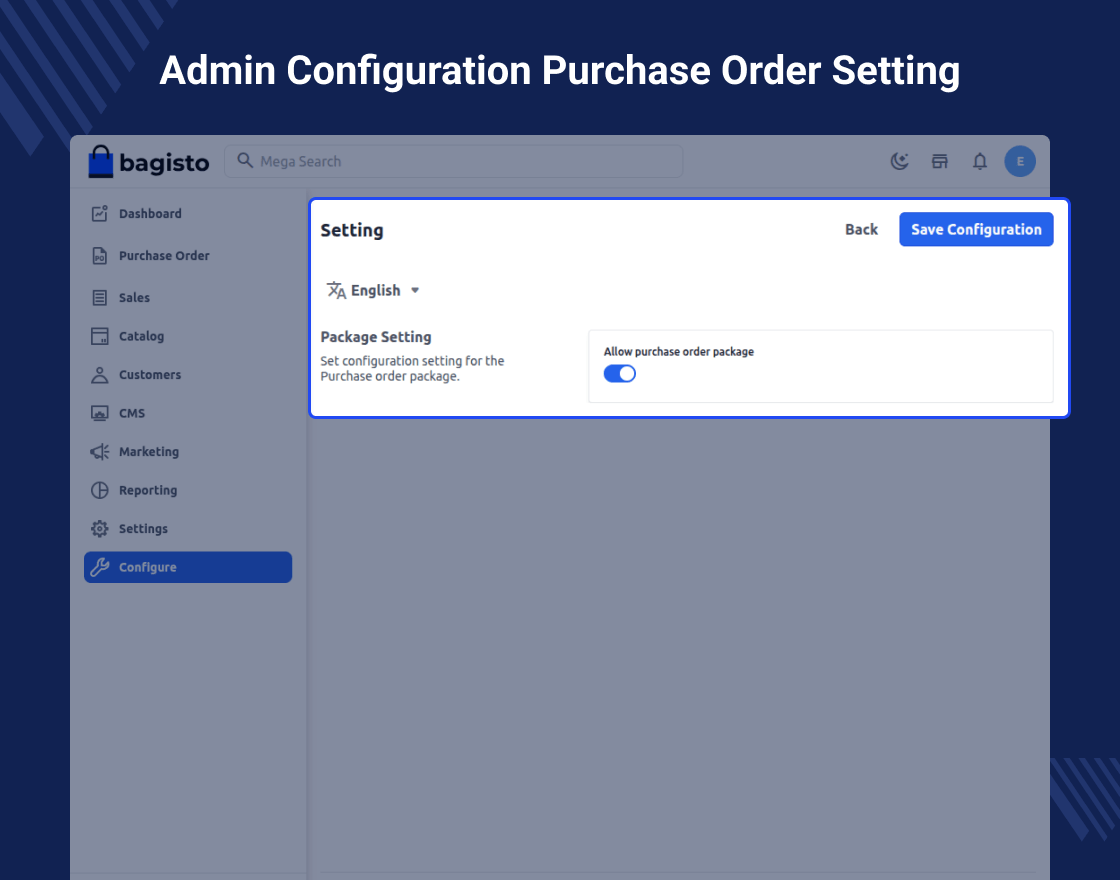 Laravel (Bagisto) Purchase Order Management