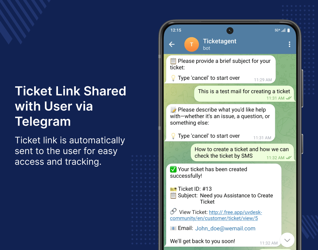 UVdesk Telegram Integration