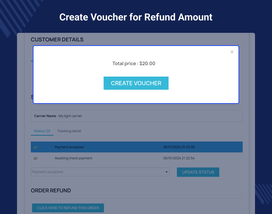 Prestashop Marketplace Order Refund