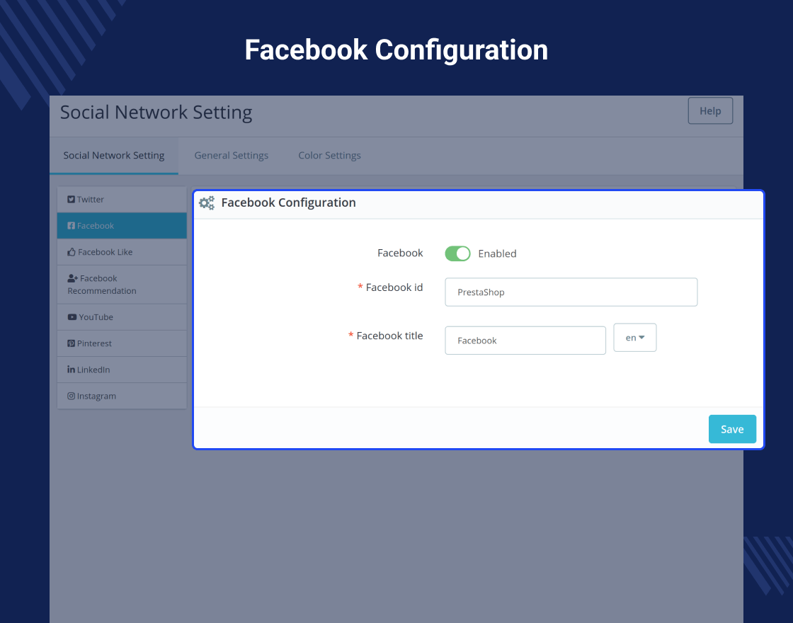 PrestaShop Social Network Tabs
