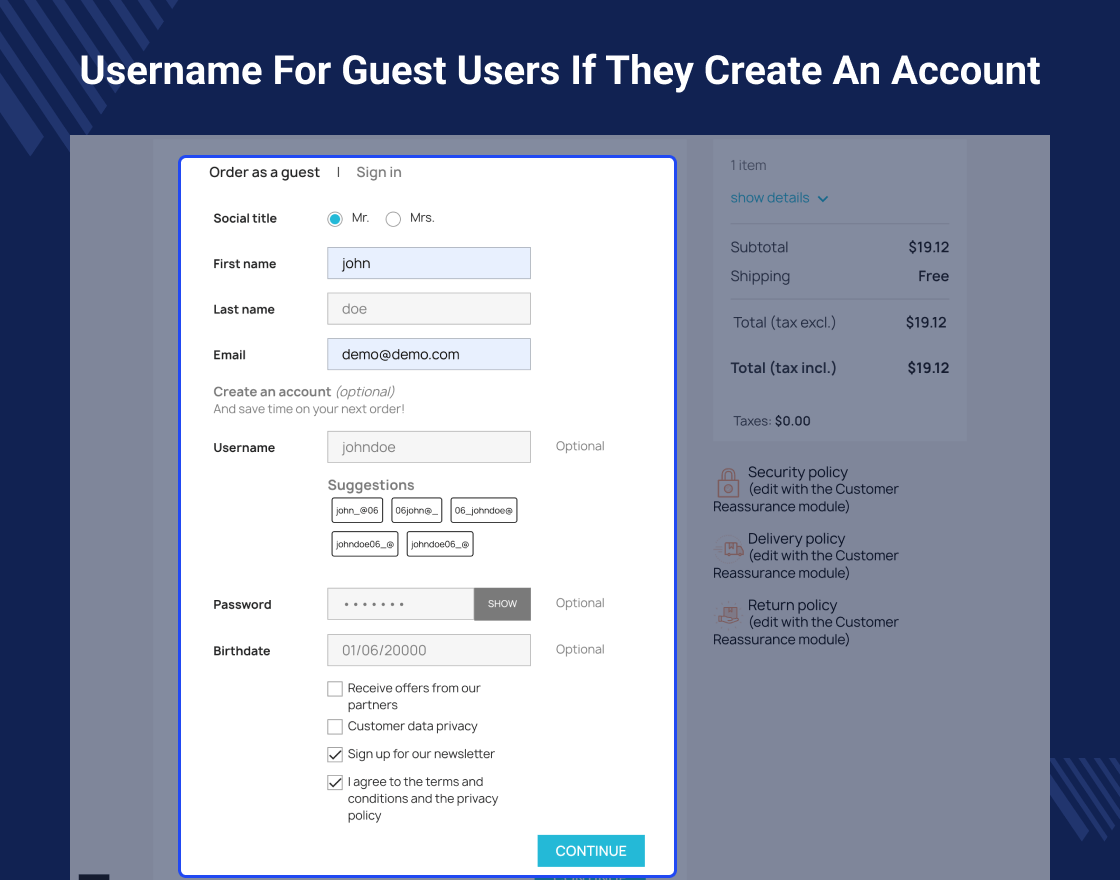 Prestashop Login By Username