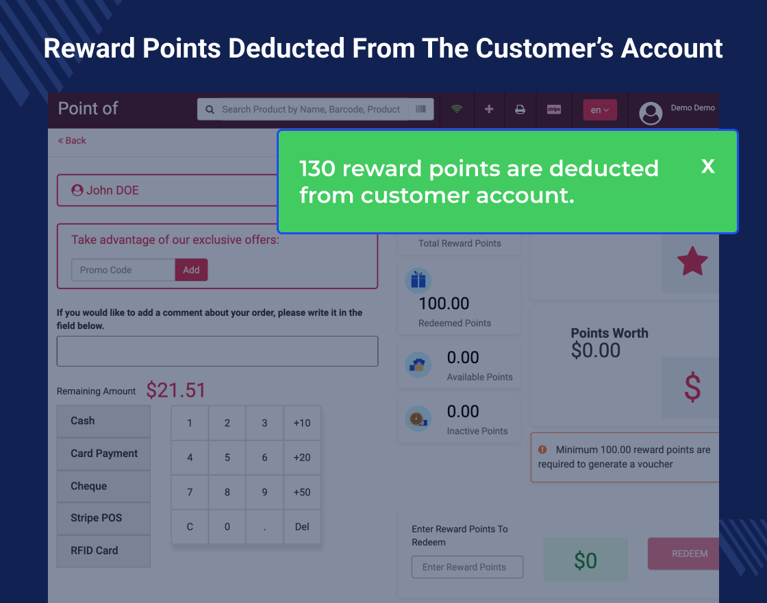 PrestaShop POS RFID based Loyalty Management