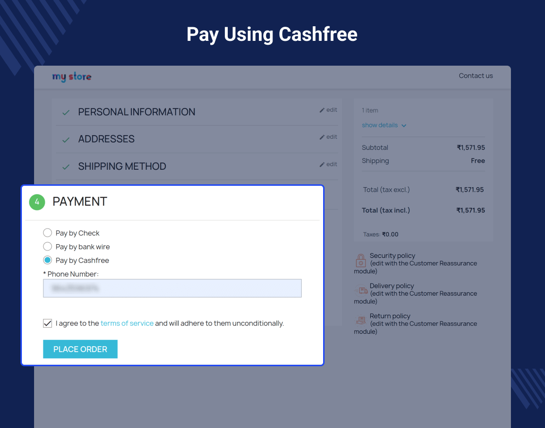 PrestaShop Cashfree Payment Gateway | UPI | Wallet