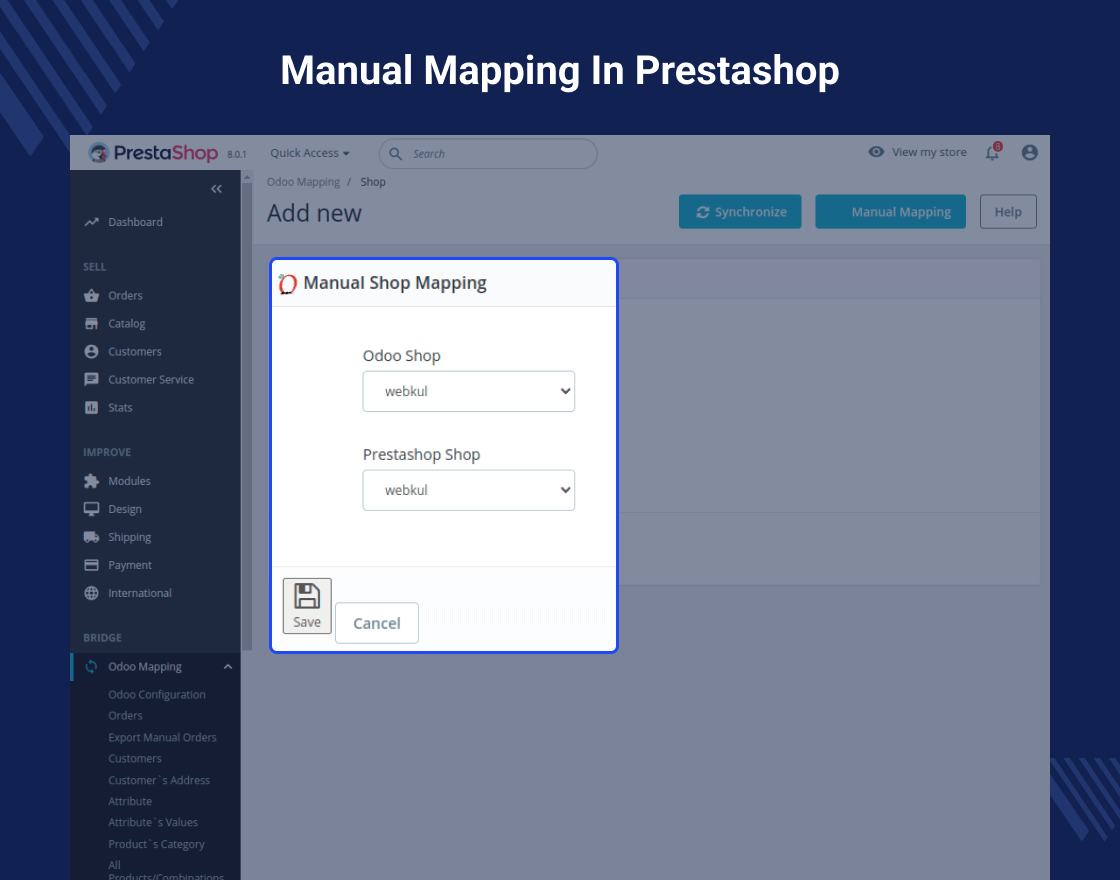 Prestashop Multishop Extension Odoo Connector 