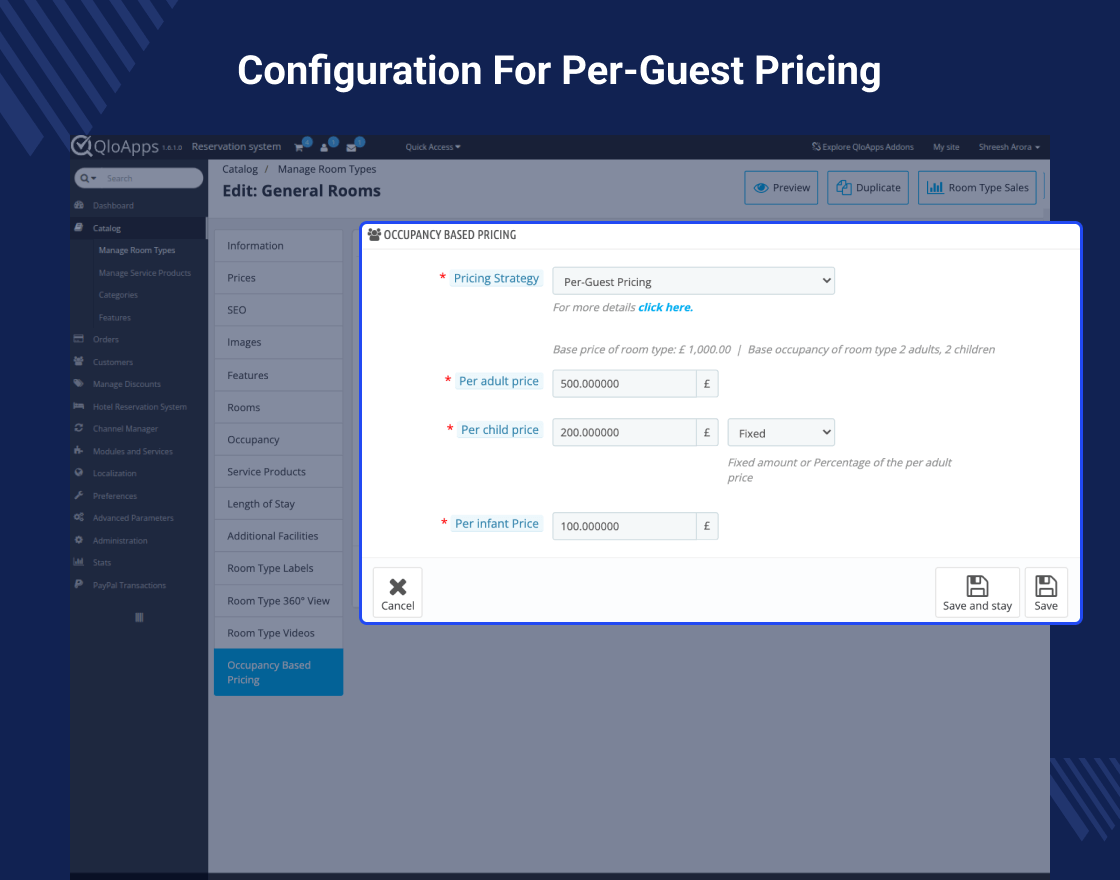 QloApps Occupancy Based Pricing