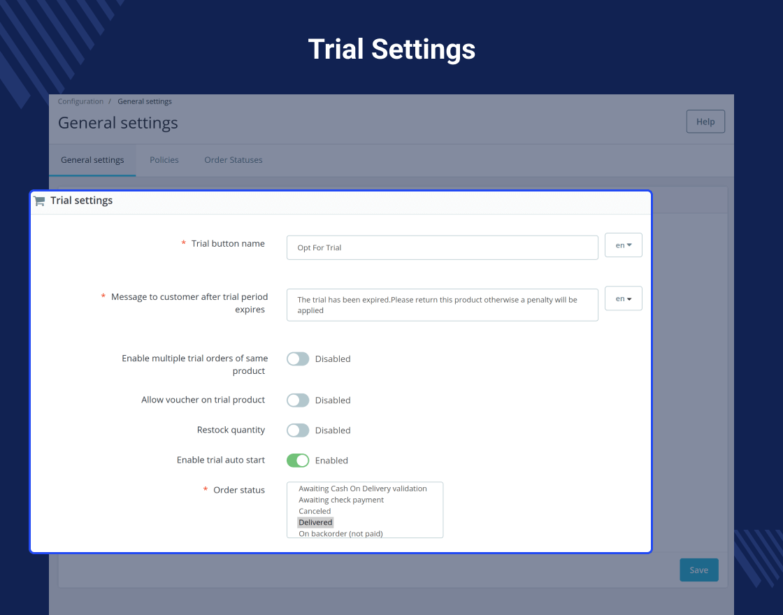 Prestashop Product Trial