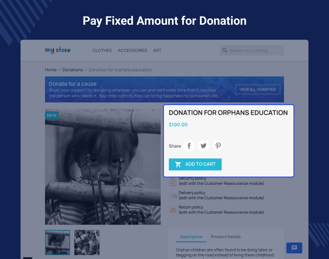 Prestashop Donate To Charity