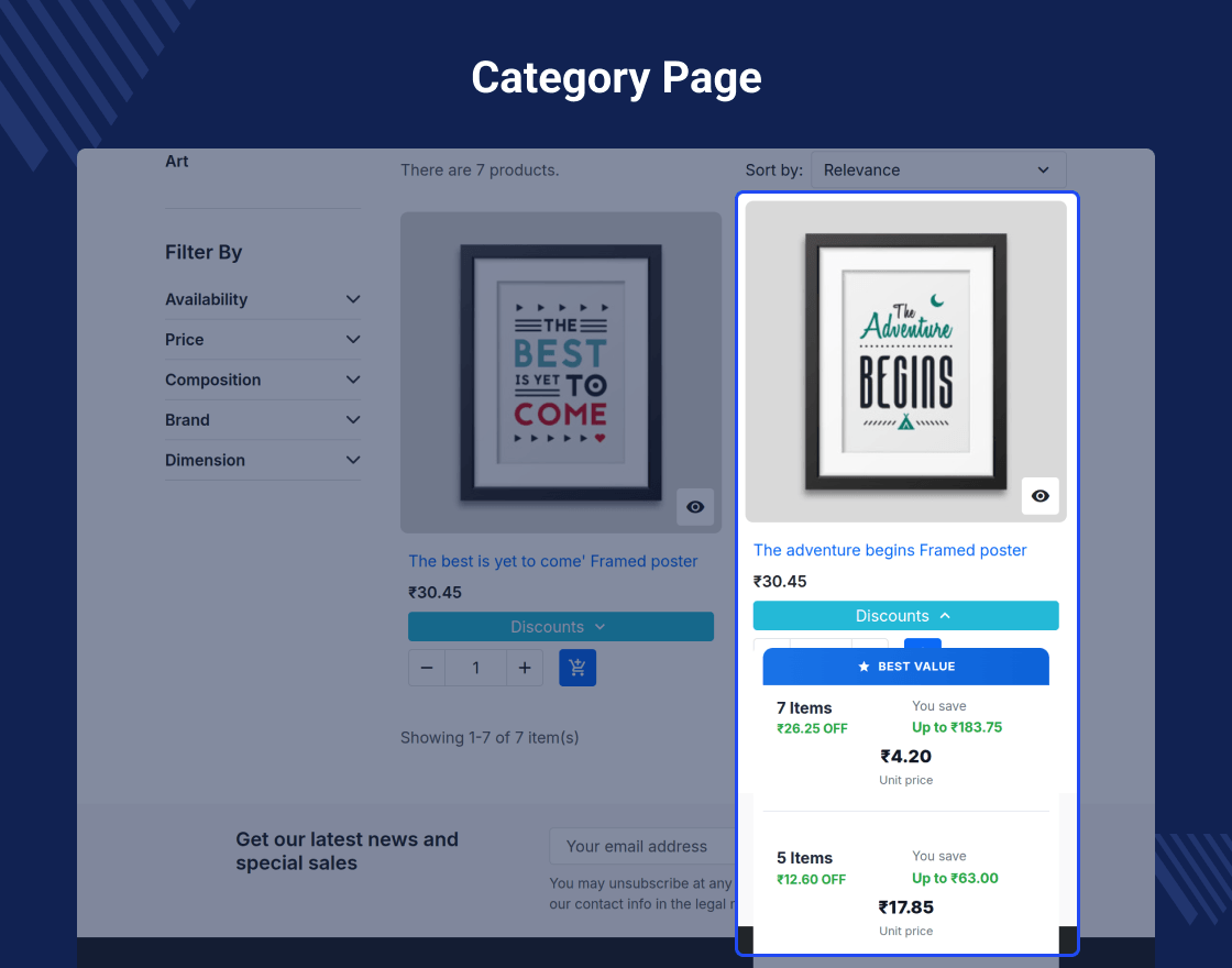 Prestashop Quantity Discount Block