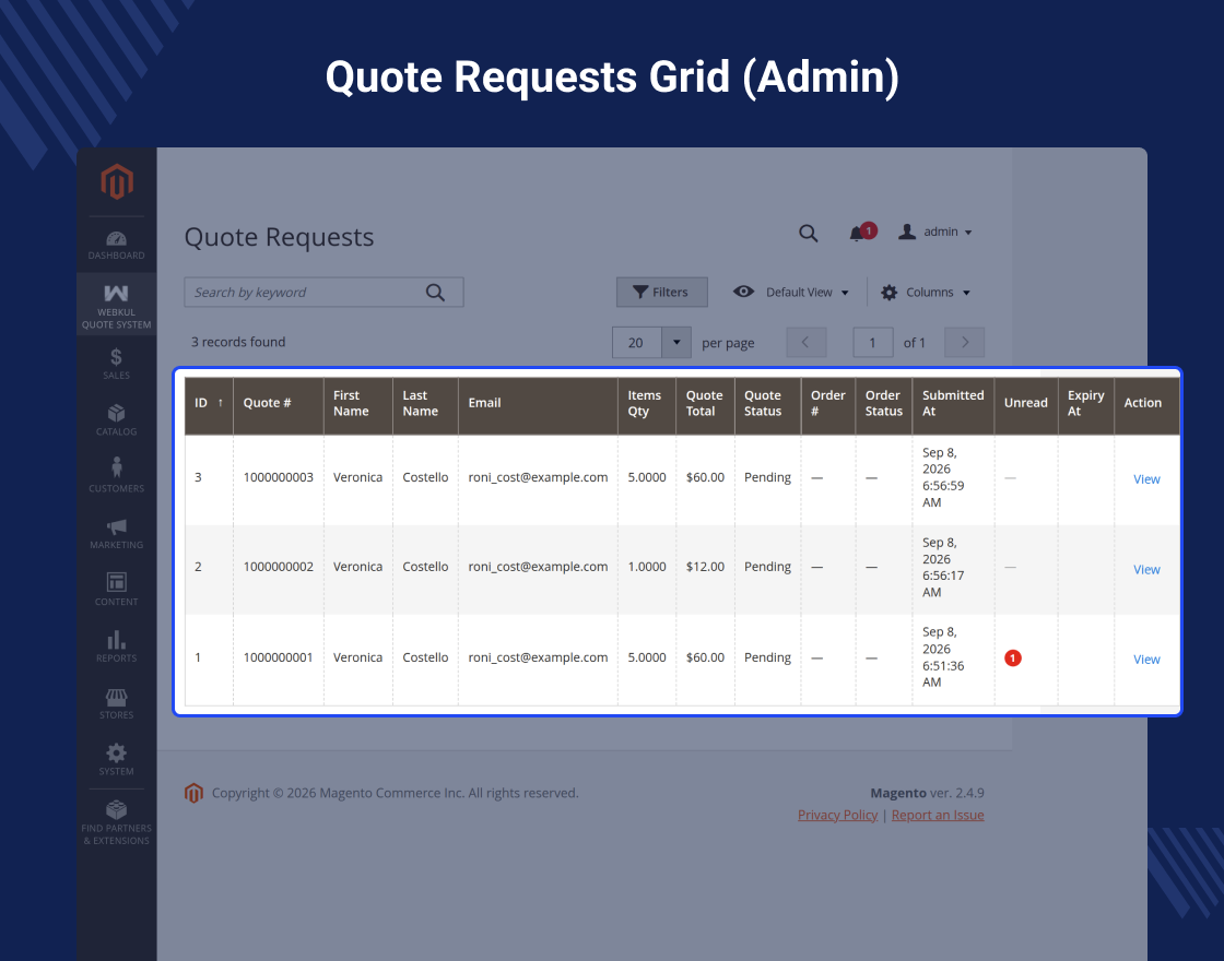 Magento 2 Quote Extension