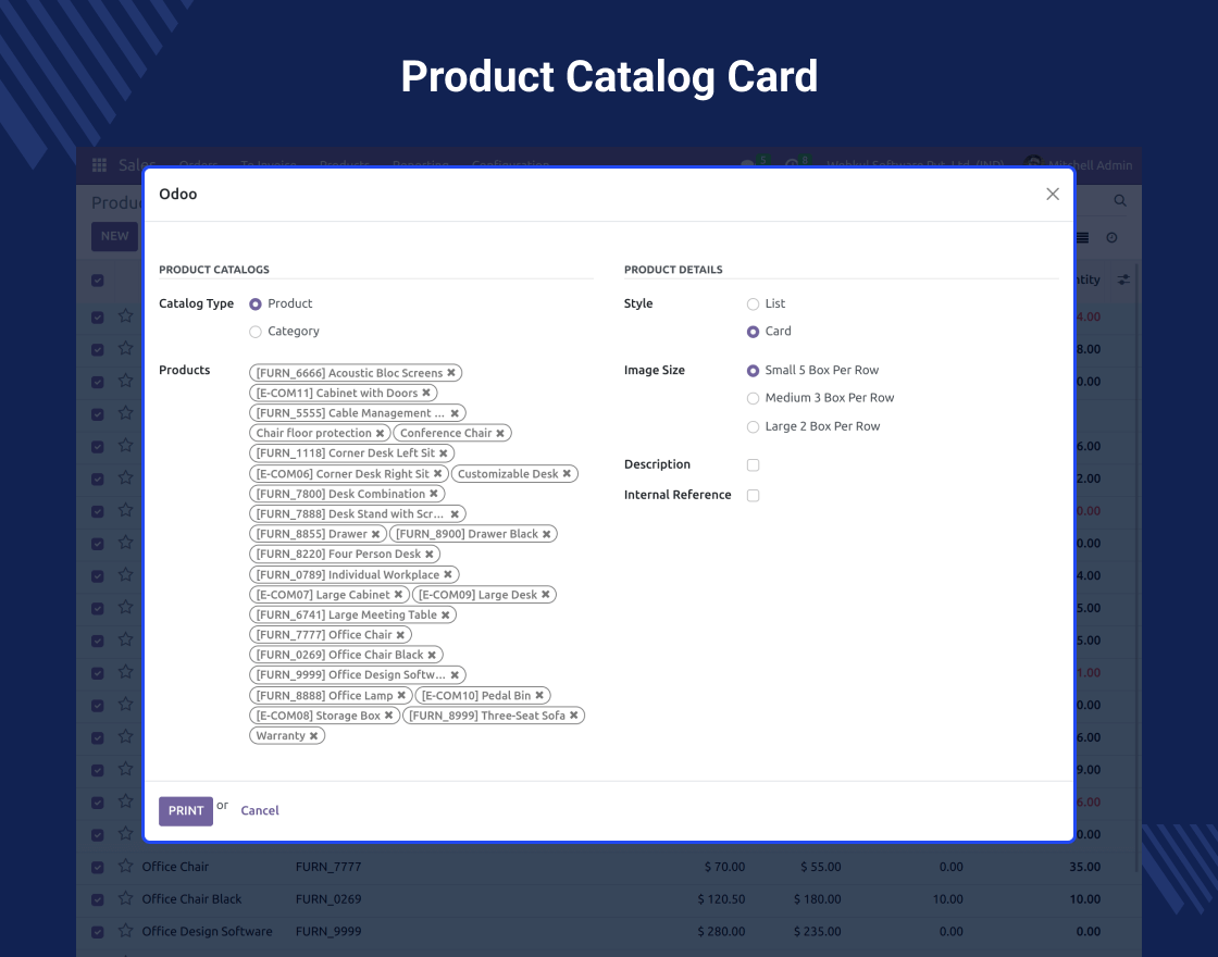 Odoo Product Catalogs