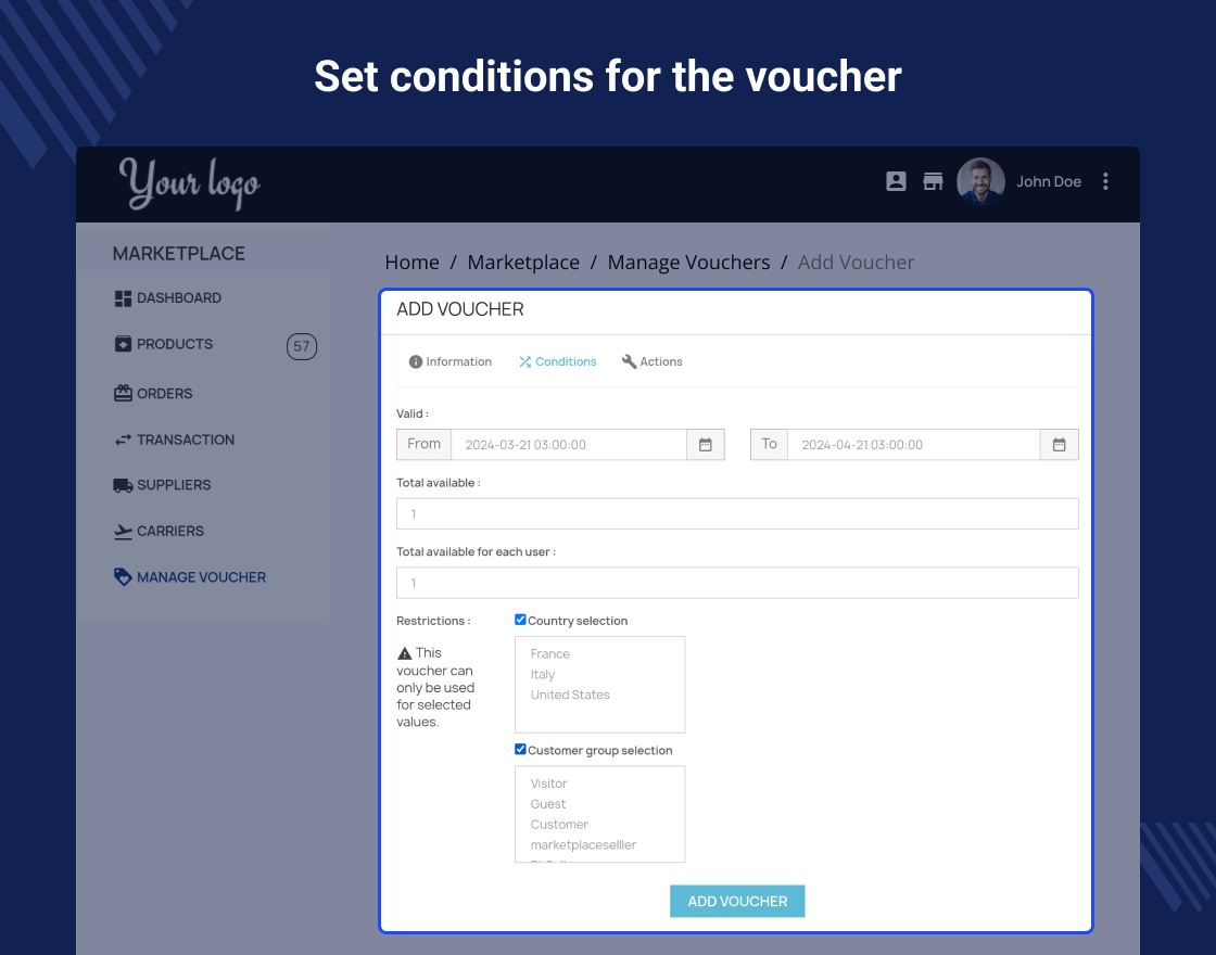 Prestashop Marketplace Seller Voucher
