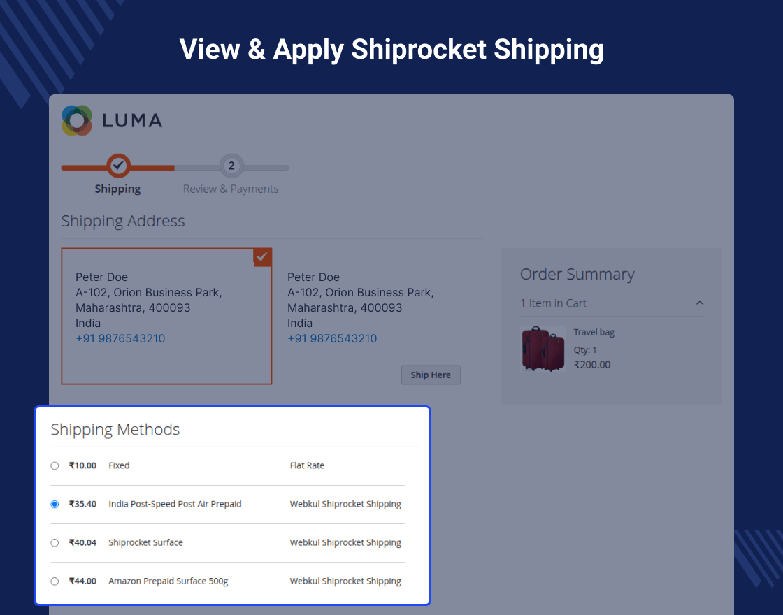 Magento 2 Multi Vendor Shiprocket Integration