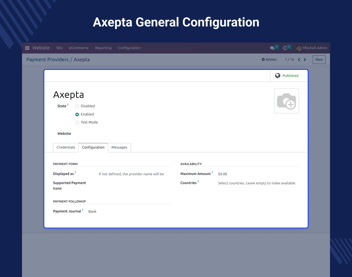 Odoo Website Axepta Payment Gateway