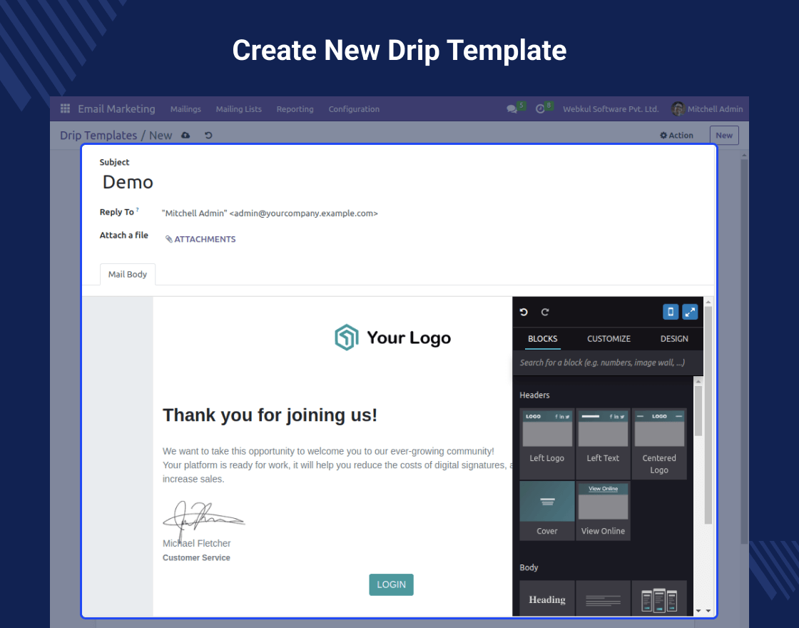 Odoo Drip Mass Mailing